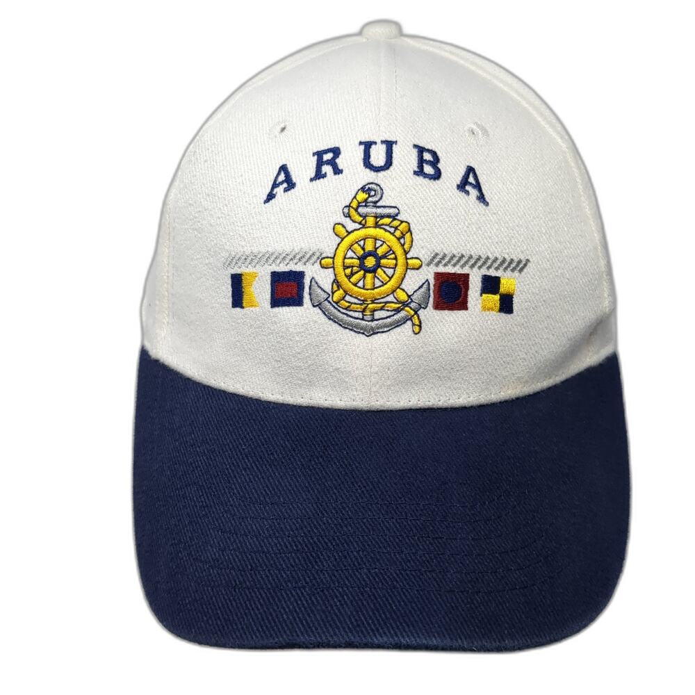 Aruba Slideback Baseball Cap Multi One Size Size Adjustable Embroidered Cotton